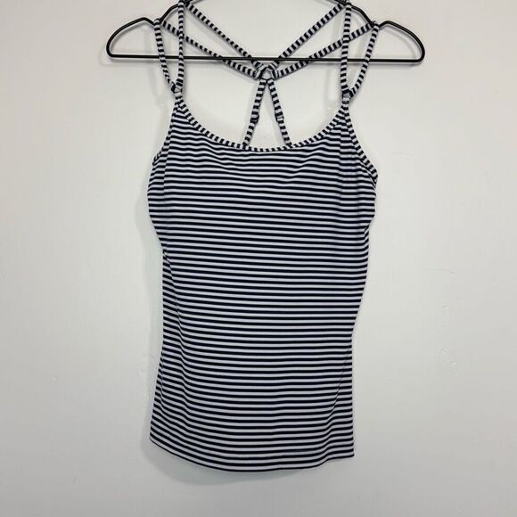 Athleta Rib Stripe Tankini Set 34B/C S - Picture 2 of 10